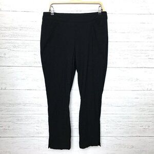 Chico's Women's Black Stretch Dress Pants Straight Leg Elastic Waist size 10R